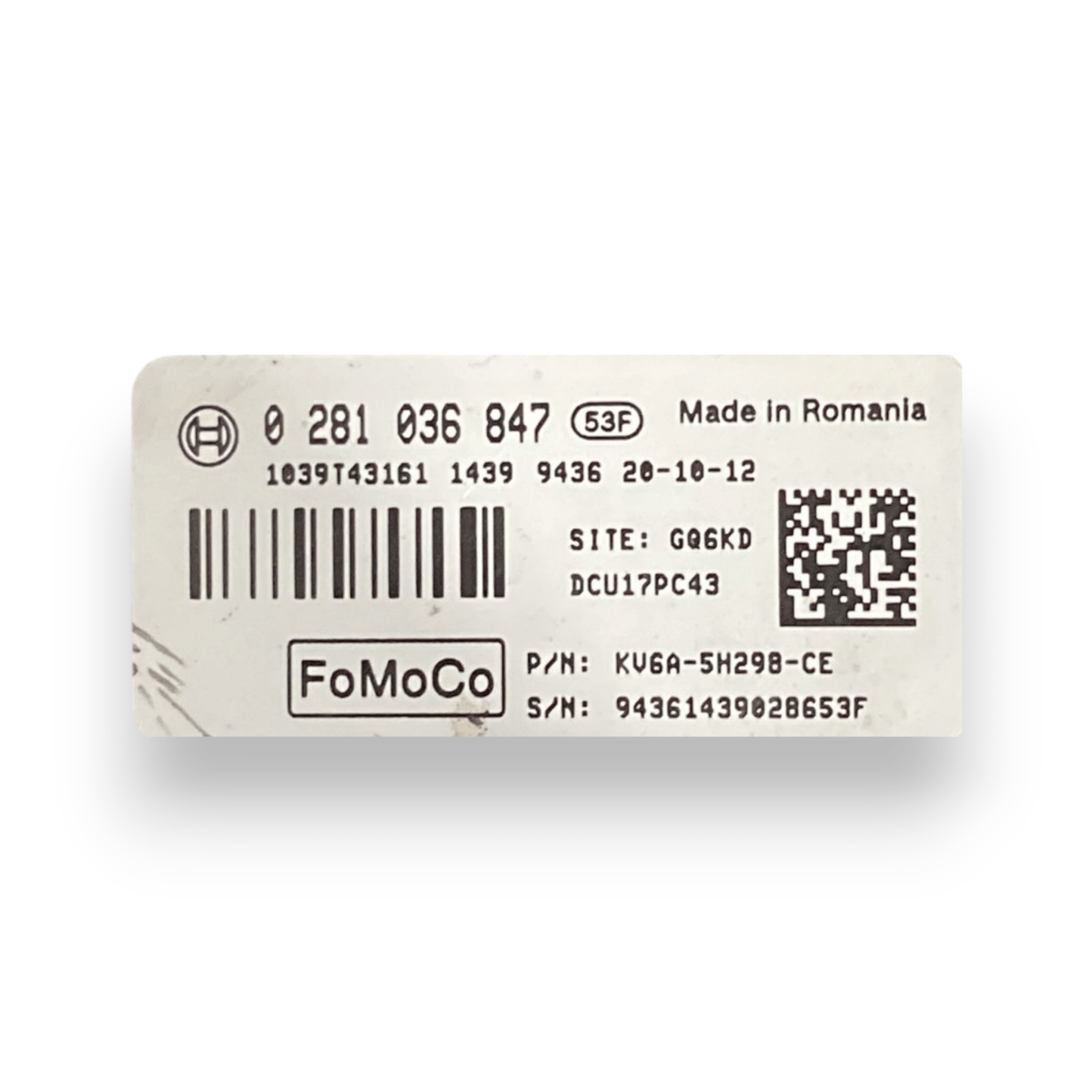 Centralina adblue ford transit 2.0 diesel cod:0281036847 (2014 - ) - F&P CRASH SRLS - Ricambi Usati