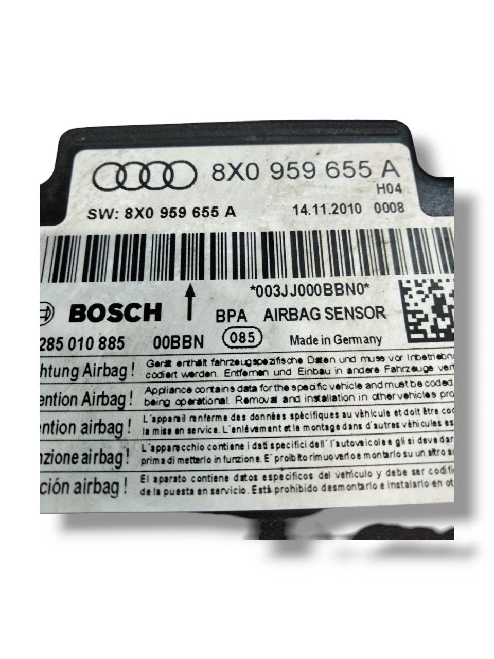 Centralina Airbag Audi A1 8X (2010 - 2018) COD:8X0959655A - F&P CRASH SRLS - Ricambi Usati