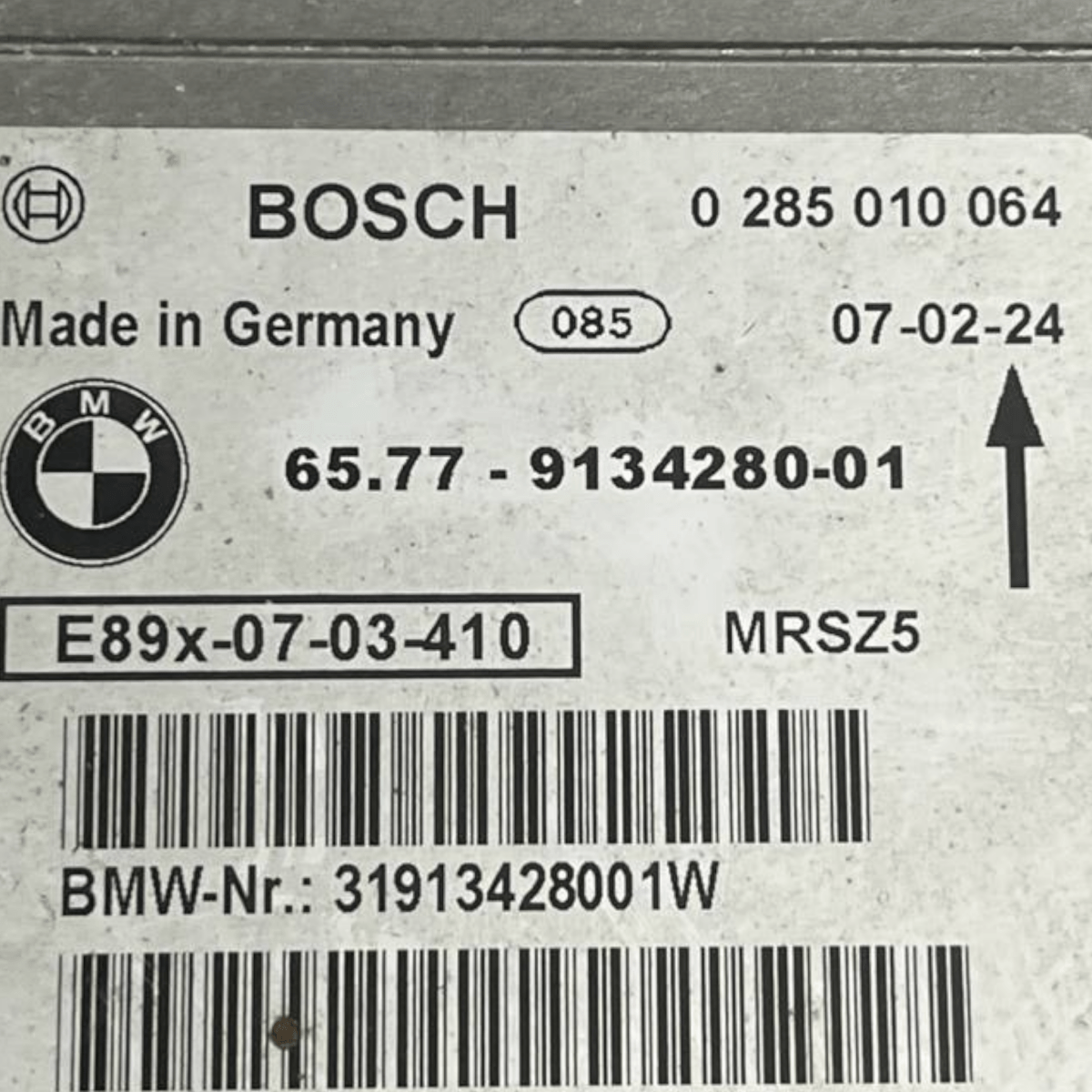 Centralina Airbag Bmw Serie 1 E87 (2000 al 2006) cod: 9134280 - 01 - F&P CRASH SRLS - Ricambi Usati