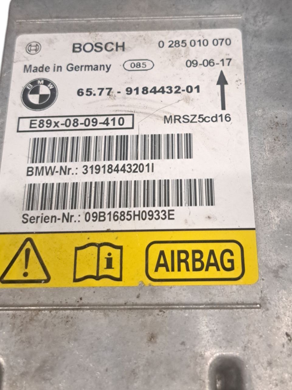 Centralina airbag Bmw serie 1 E87 (2004 - 2013) COD:65779184432 - 01 - F&P CRASH SRLS - Ricambi Usati