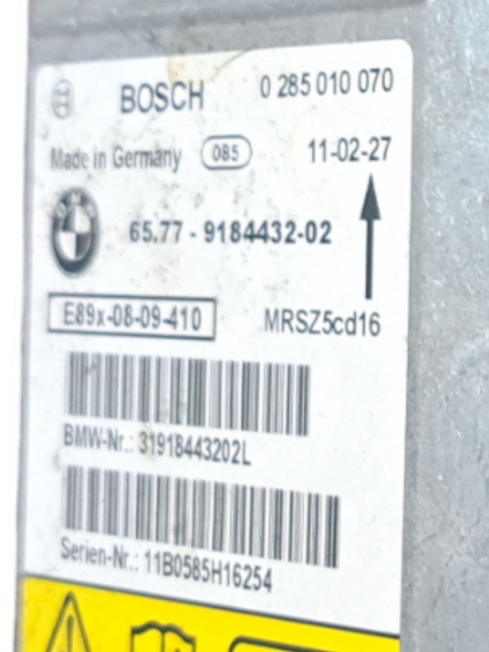 Centralina airbag Bmw serie 1 E87 (2009 - 2015) COD:65779184432 - F&P CRASH SRLS - Ricambi Usati