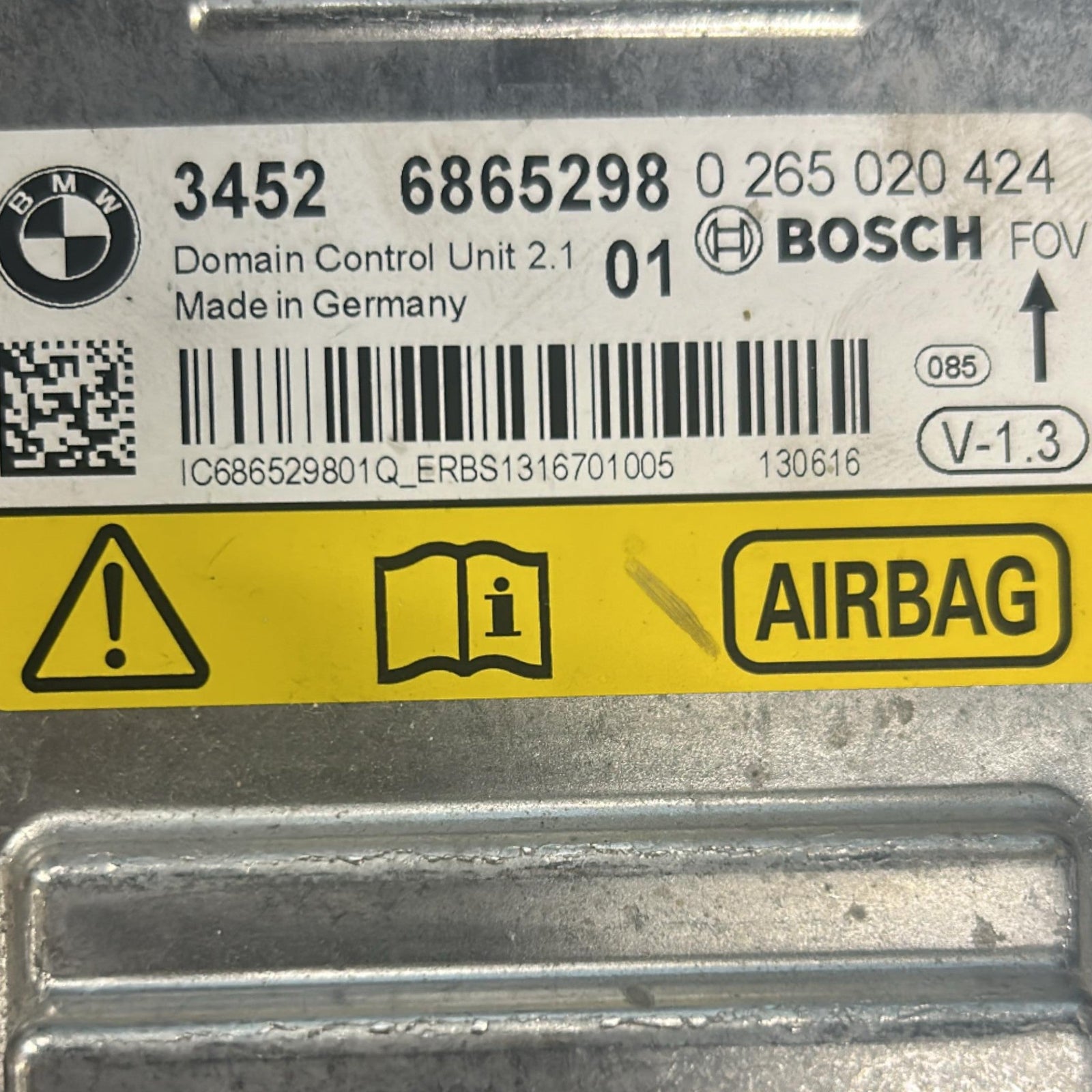 Centralina AirBag BMW Serie 1 (F20) cod.6865298 (2011 > 2018) cod.0265020424 - F&P CRASH SRLS - Ricambi Usati