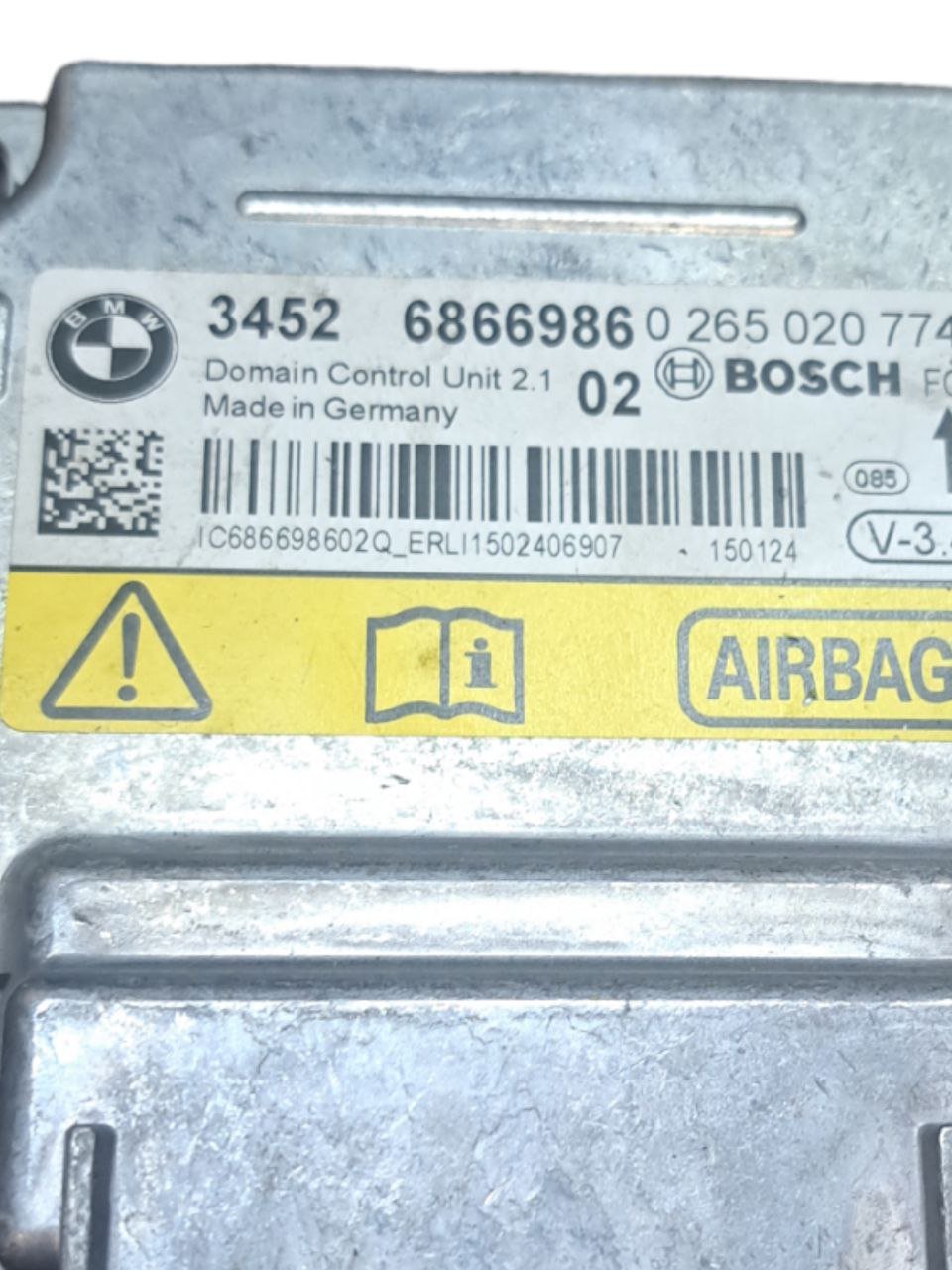 Centralina Airbag Bmw Serie 5 F10 (2010 - 2017) COD:6866986 - F&P CRASH SRLS - Ricambi Usati