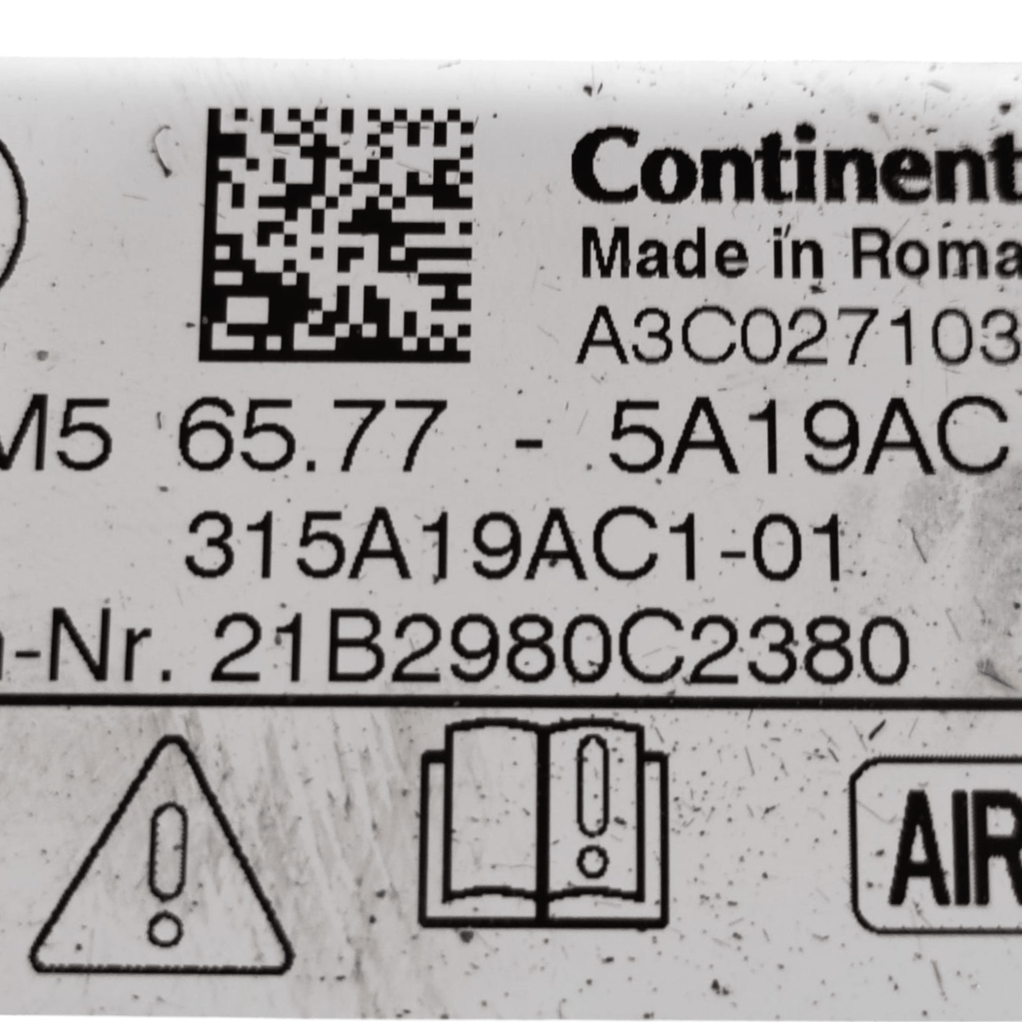 Centralina Airbag Bmw X3 G01 COD: 315A19AC1 (2017 - 2024) - F&P CRASH SRLS - Ricambi Usati