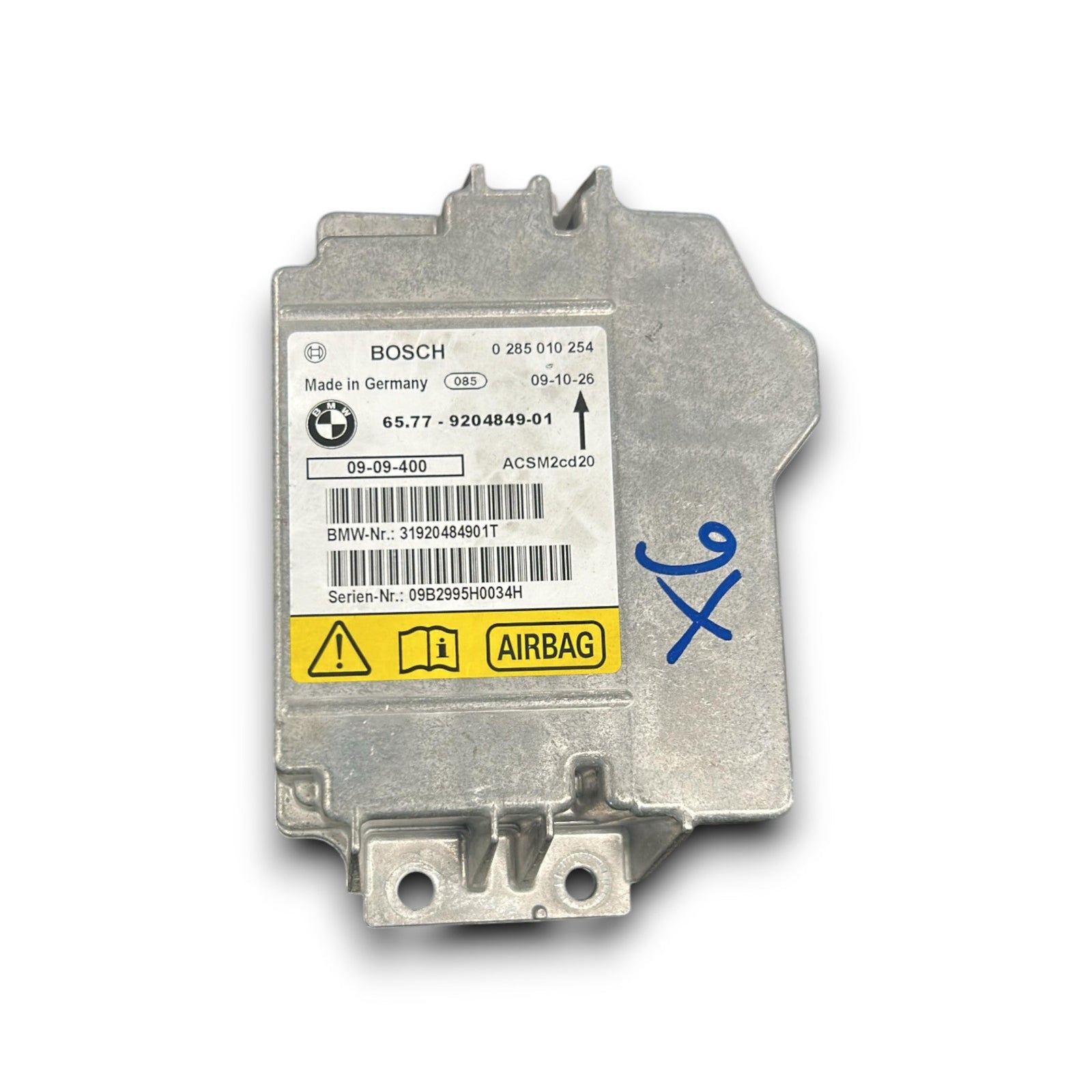 Centralina AIRBAG BMW X5 (E70) cod.9204849 - 01 (2006 > 2013) - F&P CRASH SRLS - Ricambi Usati