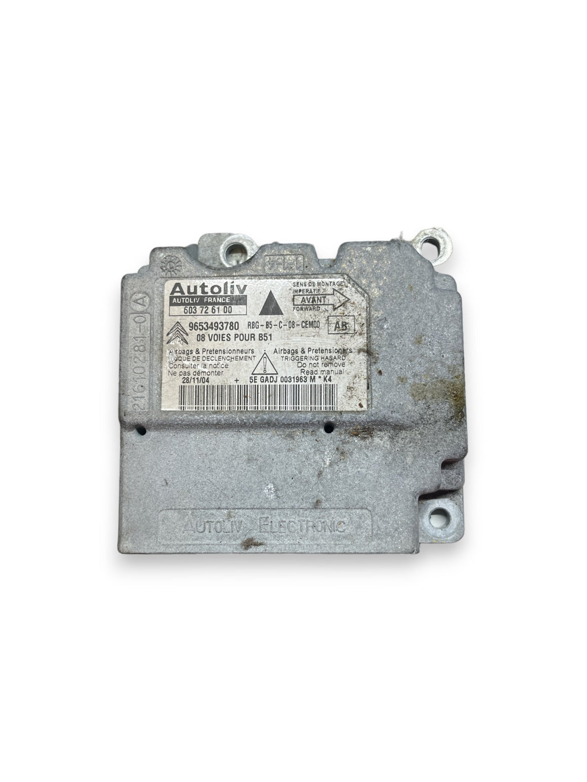 Centralina Airbag Citroen C4 (2008) COD:9653493780 - F&amp;P CRASH SRLS - Ricambi Usati