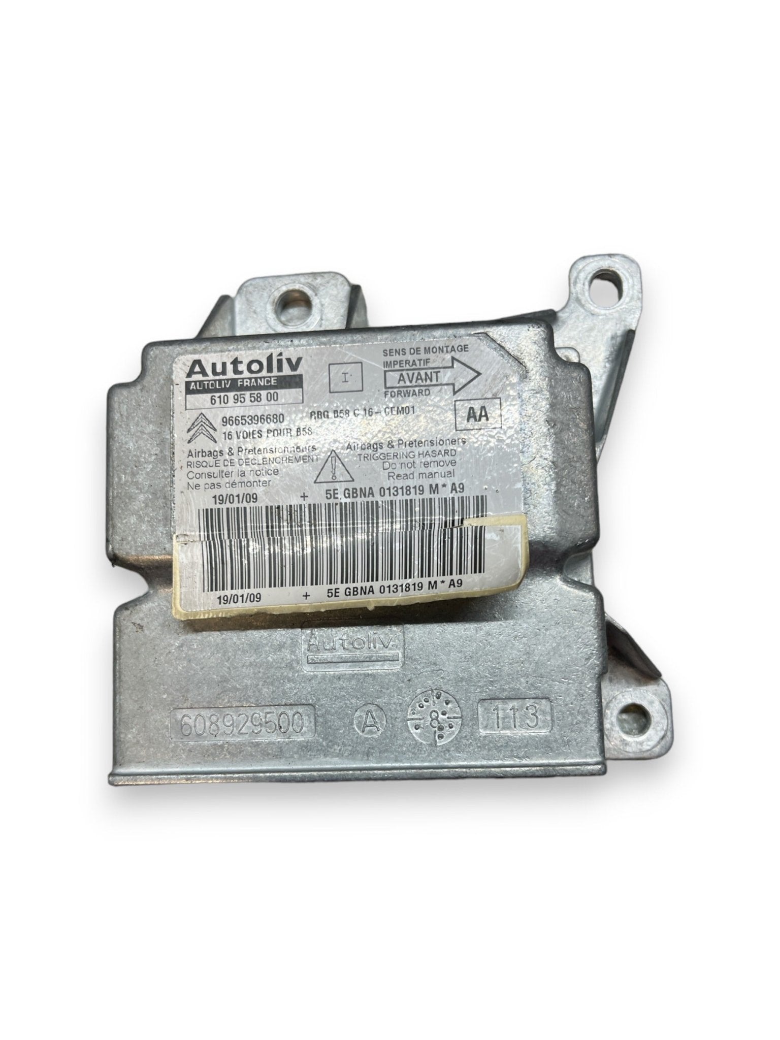 Centralina Airbag Citroen C4 Picasso (2008) COD:9665396680 - F&P CRASH SRLS - Ricambi Usati