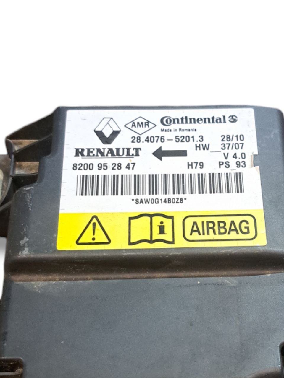 Centralina airbag Dacia Duster (2010) COD:8200952847 - F&P CRASH SRLS - Ricambi Usati