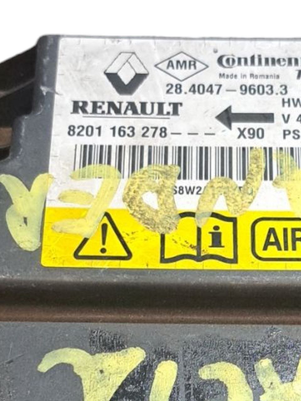 Centralina airbag Dacia Sandero (2008 - 2012) COD:8201163278 - F&P CRASH SRLS - Ricambi Usati