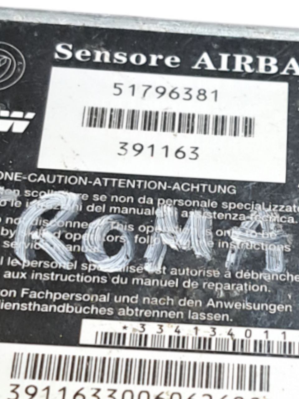 Centralina Airbag Fiat Croma (2005 - 2010) COD:51796381 - F&P CRASH SRLS - Ricambi Usati