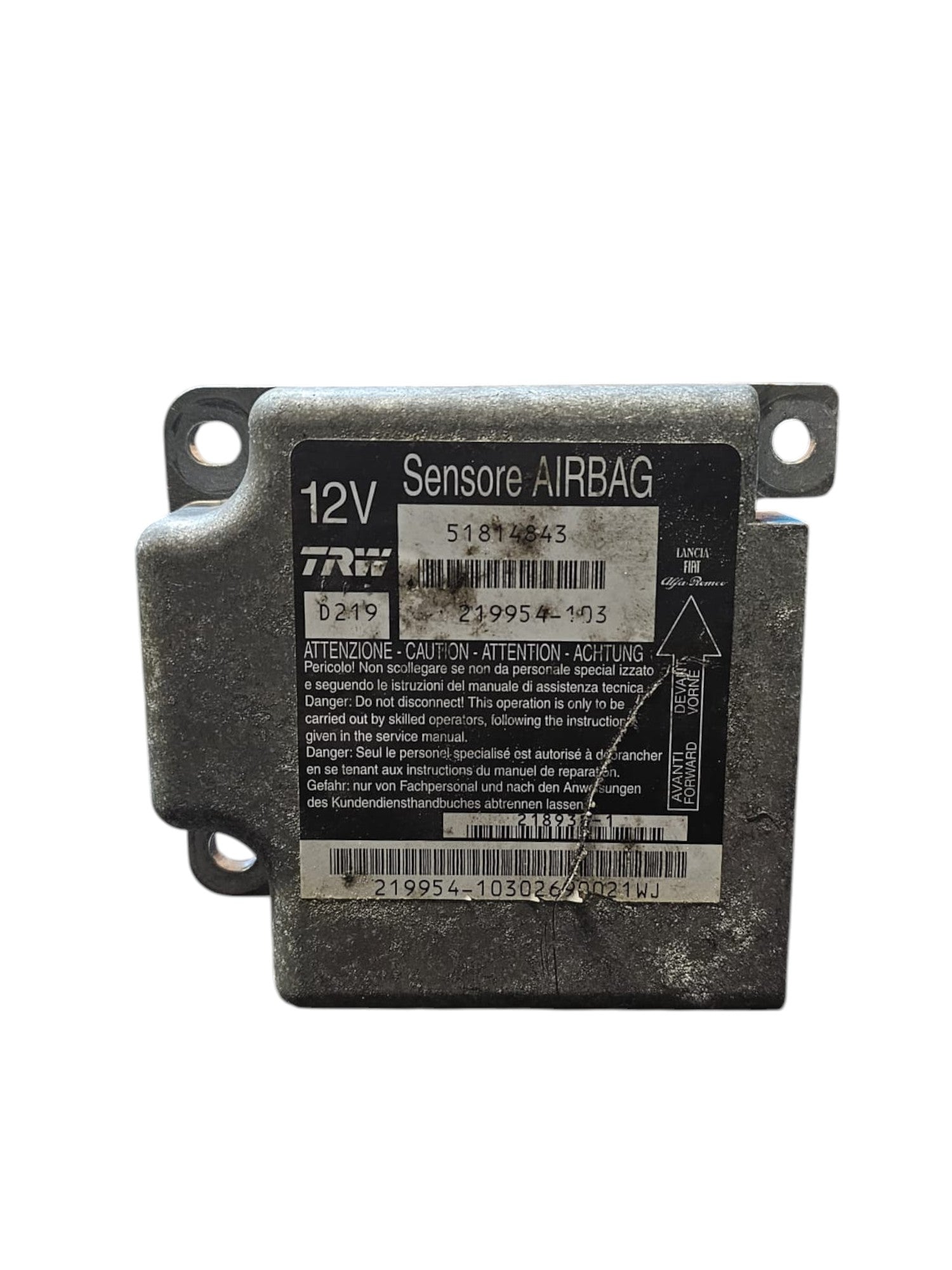 Centralina Airbag Fiat Croma Cod:51814843 (2005 - 2010) - F&P CRASH SRLS - Ricambi Usati