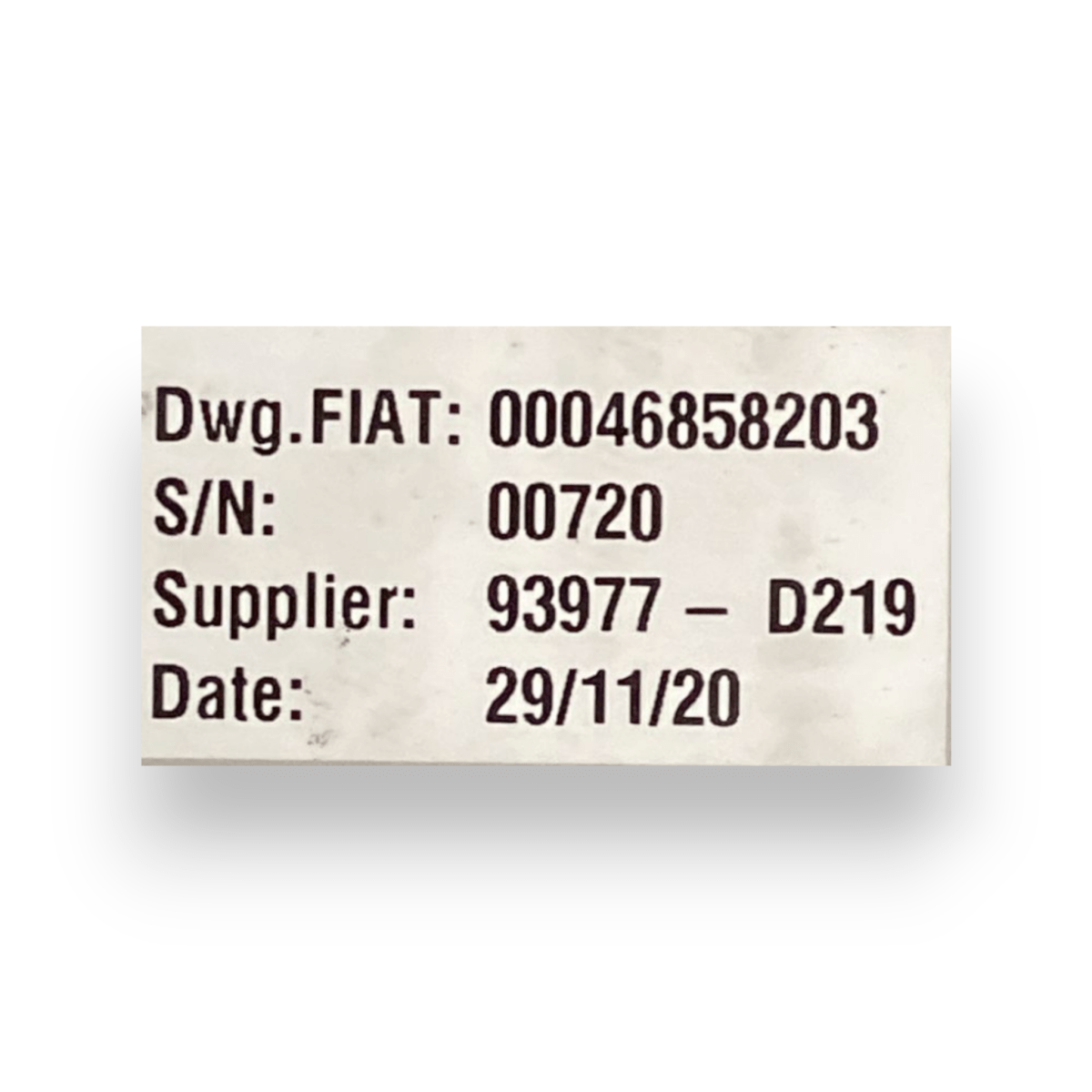 Centralina airbag fiat ducato cod:00046858203 (2014 - ) - F&P CRASH SRLS - Ricambi Usati