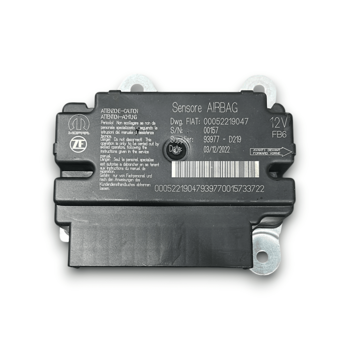 Centralina airbag fiat ducato cod:00052219047 (2006 >) - F&amp;P CRASH SRL - Ricambi Usati