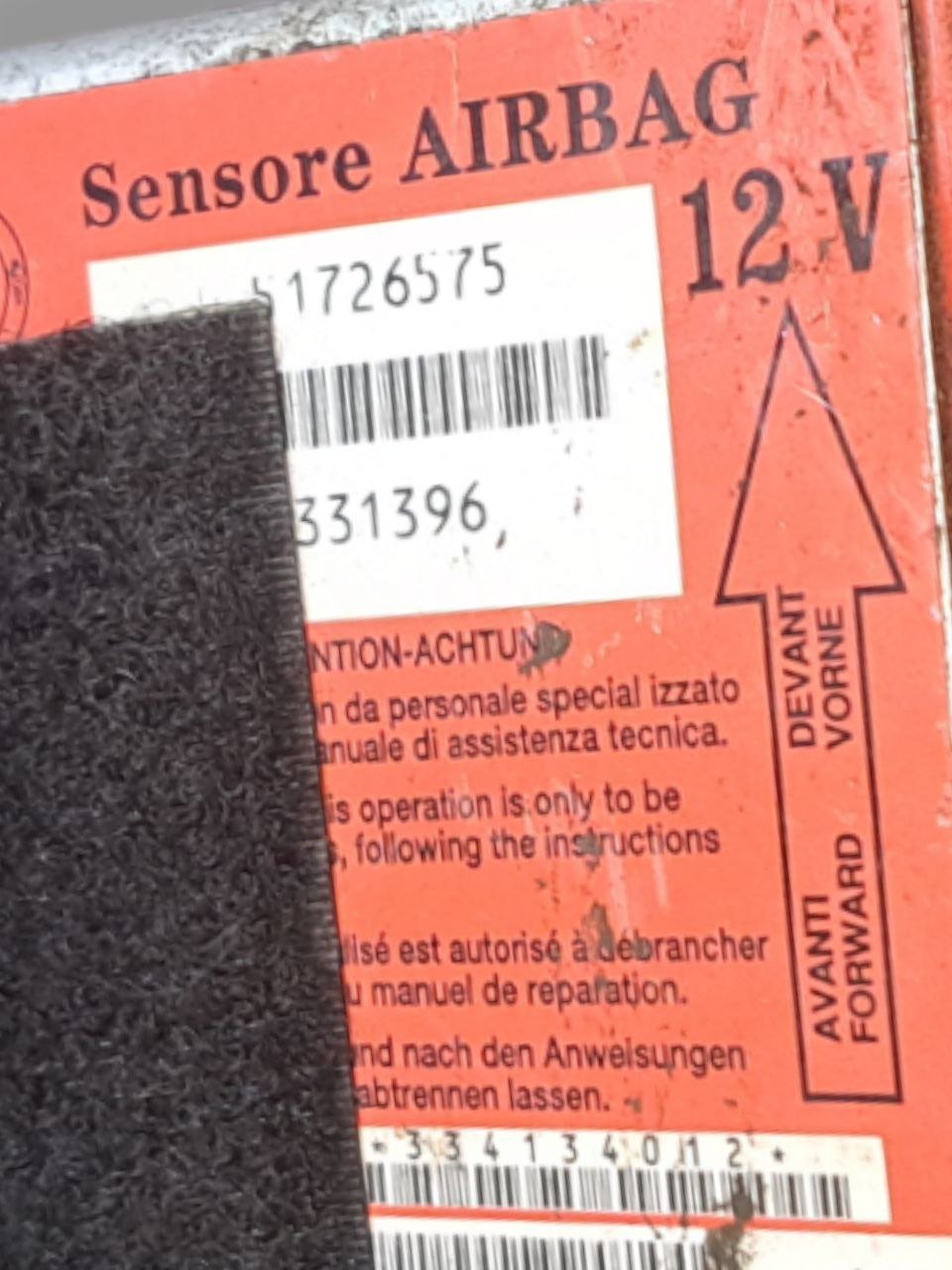 Centralina Airbag Fiat Punto 188 (2006) COD:51726575 - F&P CRASH SRLS - Ricambi Usati