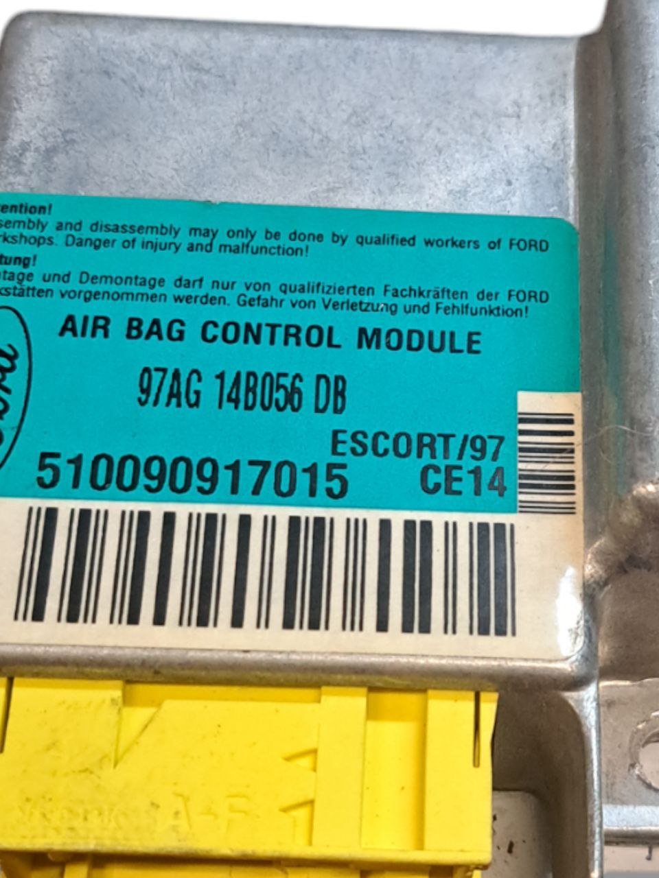 Centralina airbag Ford Escort (1995 - 2000) COD:97AG14B056DB - F&P CRASH SRLS - Ricambi Usati