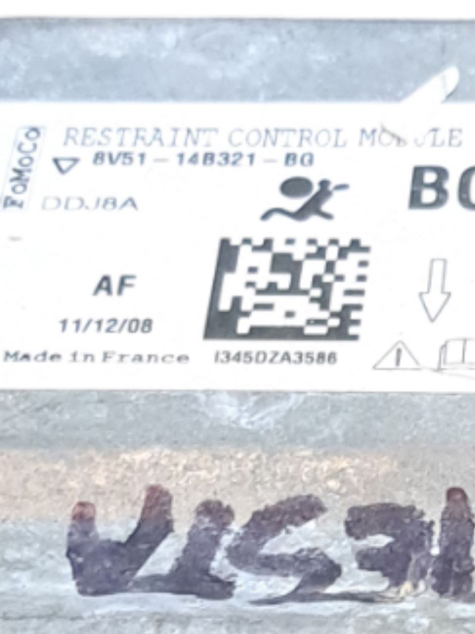 Centralina airbag Ford Fiesta mk6 (2008 - 2017) COD:8V51 - 14B321 - BG - F&P CRASH SRLS - Ricambi Usati