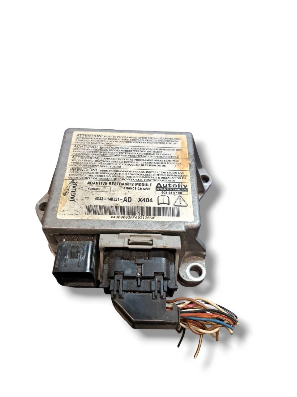 Centralina Airbag Jaguar X - Type (2001 - 2008) COD:4X43 - 14B321 - AD - F&P CRASH SRLS - Ricambi Usati