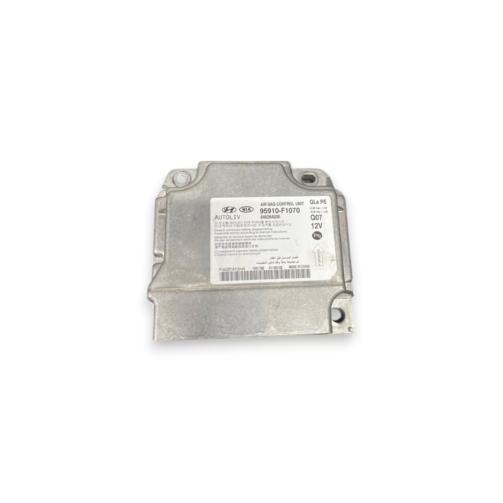 Airbag Control Unit Kia Sportage IV QL 1.6 Diesel (2016 to 2021) cod: 95910 - F1070 - F&P CRASH SRLS - Used Parts