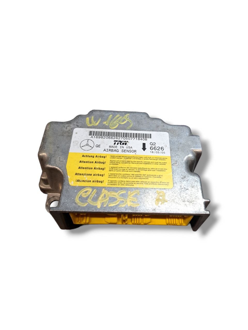 Centralina Airbag Mercedes - Benz Classe A w169 ( 2004 - 2012 ) COD:A1698206626 - F&amp;P CRASH SRLS - Ricambi Usati