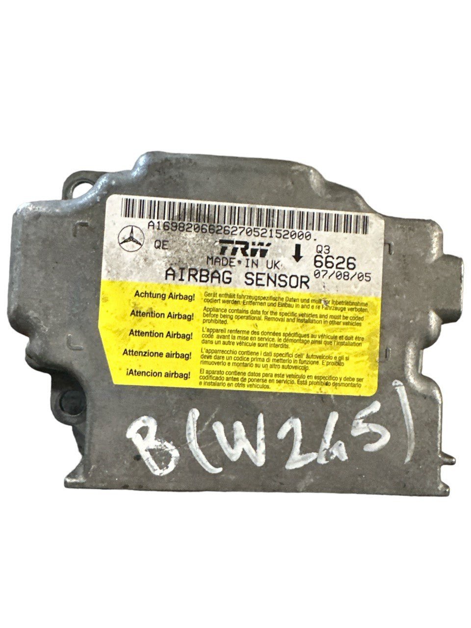 Centralina Airbag Mercedes - Benz Classe B w245 ( 2004 - 2012 ) COD:A1698206626 - F&amp;P CRASH SRLS - Ricambi Usati