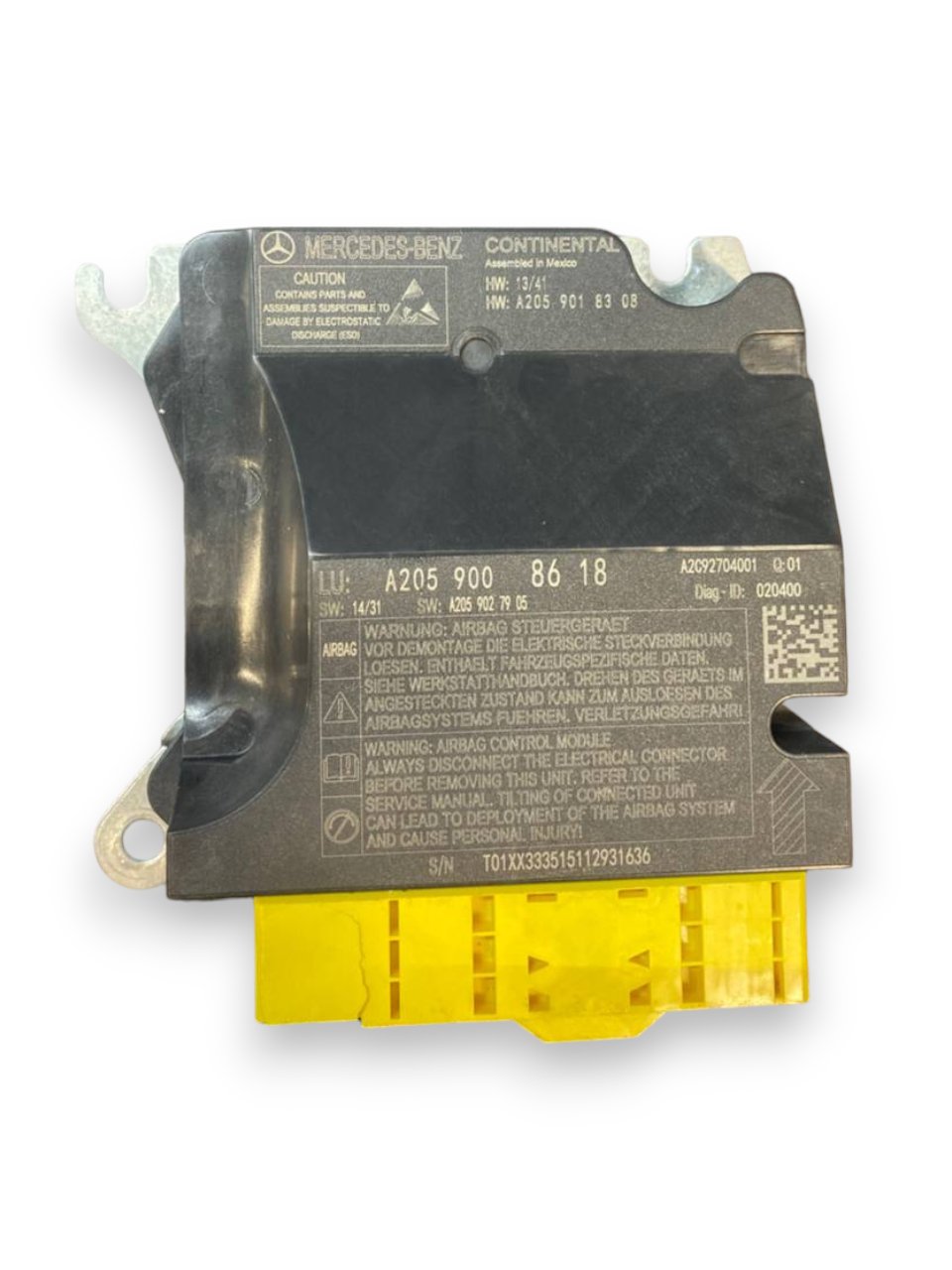 Centralina Airbag Mercedes - Benz Classe C W205 (2014 - 2021) COD:A2059008618 - F&P CRASH SRLS - Ricambi Usati