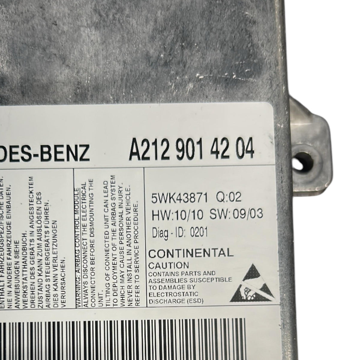 Centralina AirBag Mercedes Benz Classe E (W212) cod.A2129014204 (2009 > 2016) - F&P CRASH SRLS - Ricambi Usati