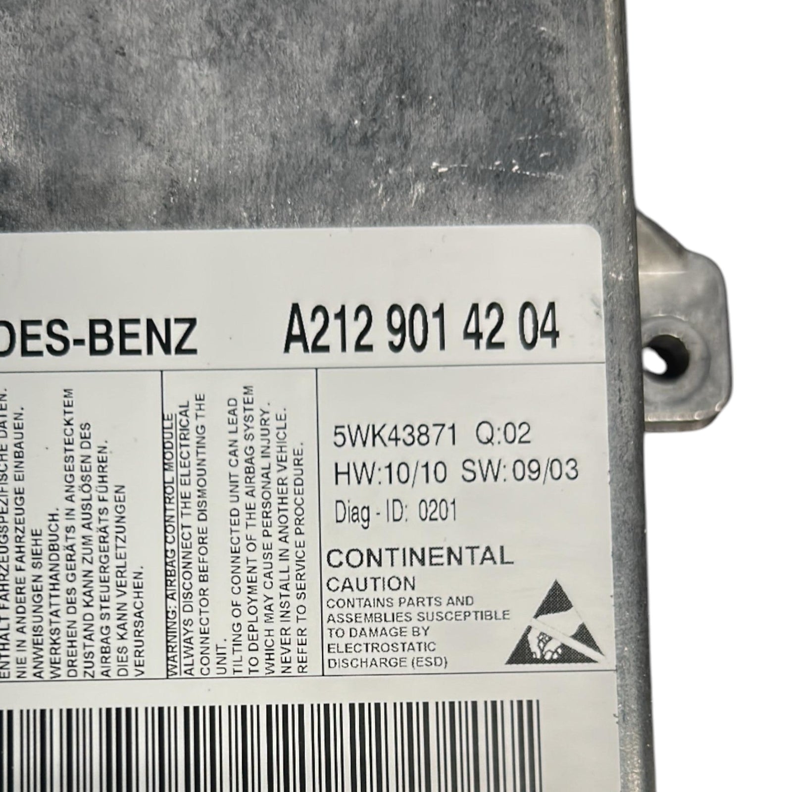 Centralina AirBag Mercedes Benz Classe E (W212) cod.A2129014204 (2009 > 2016) - F&P CRASH SRLS - Ricambi Usati