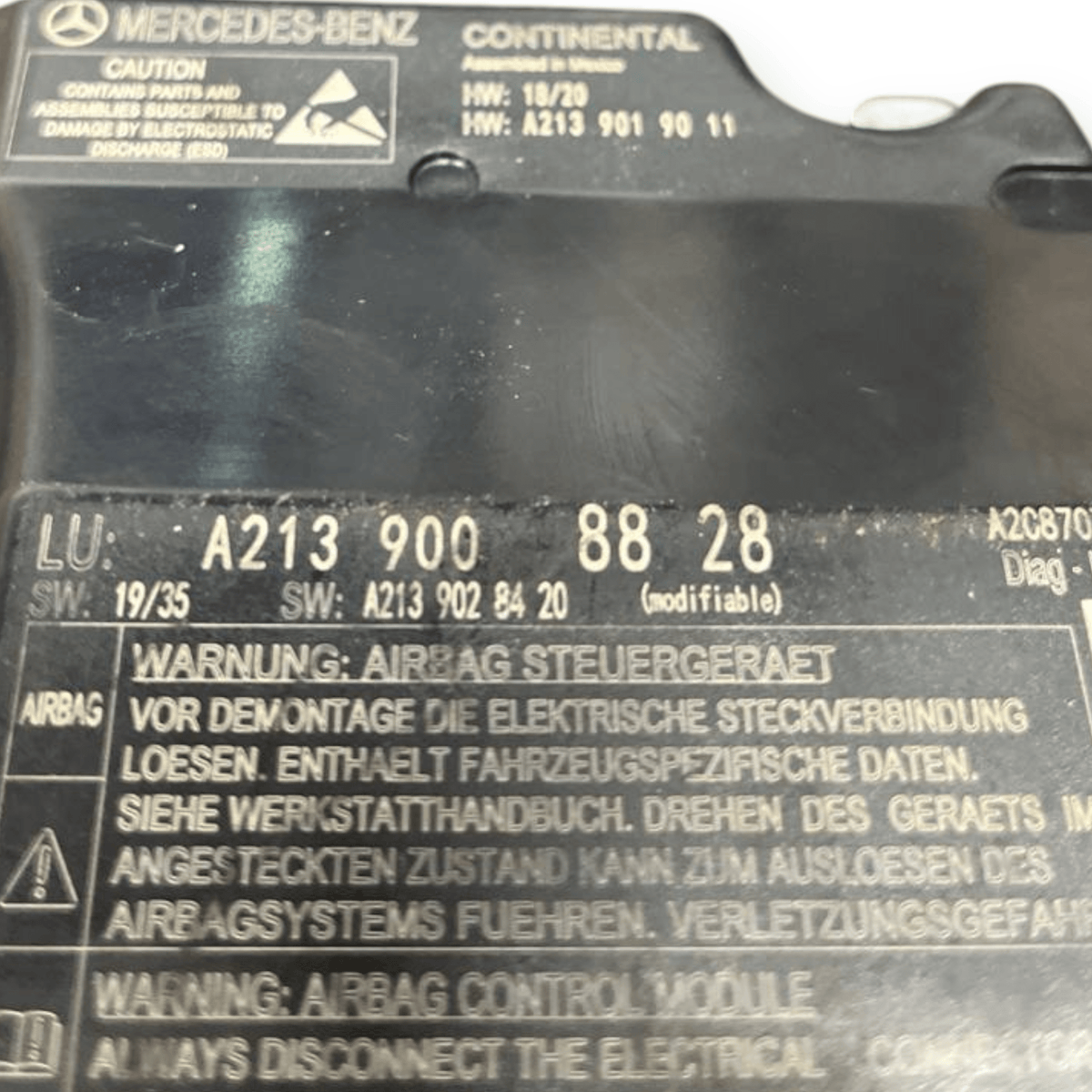 Centralina Airbag Mercedes - Benz Glc Coupè C253 2.0 Diesel (2016 al 2023) cod: A2139008828 - F&P CRASH SRLS - Ricambi Usati