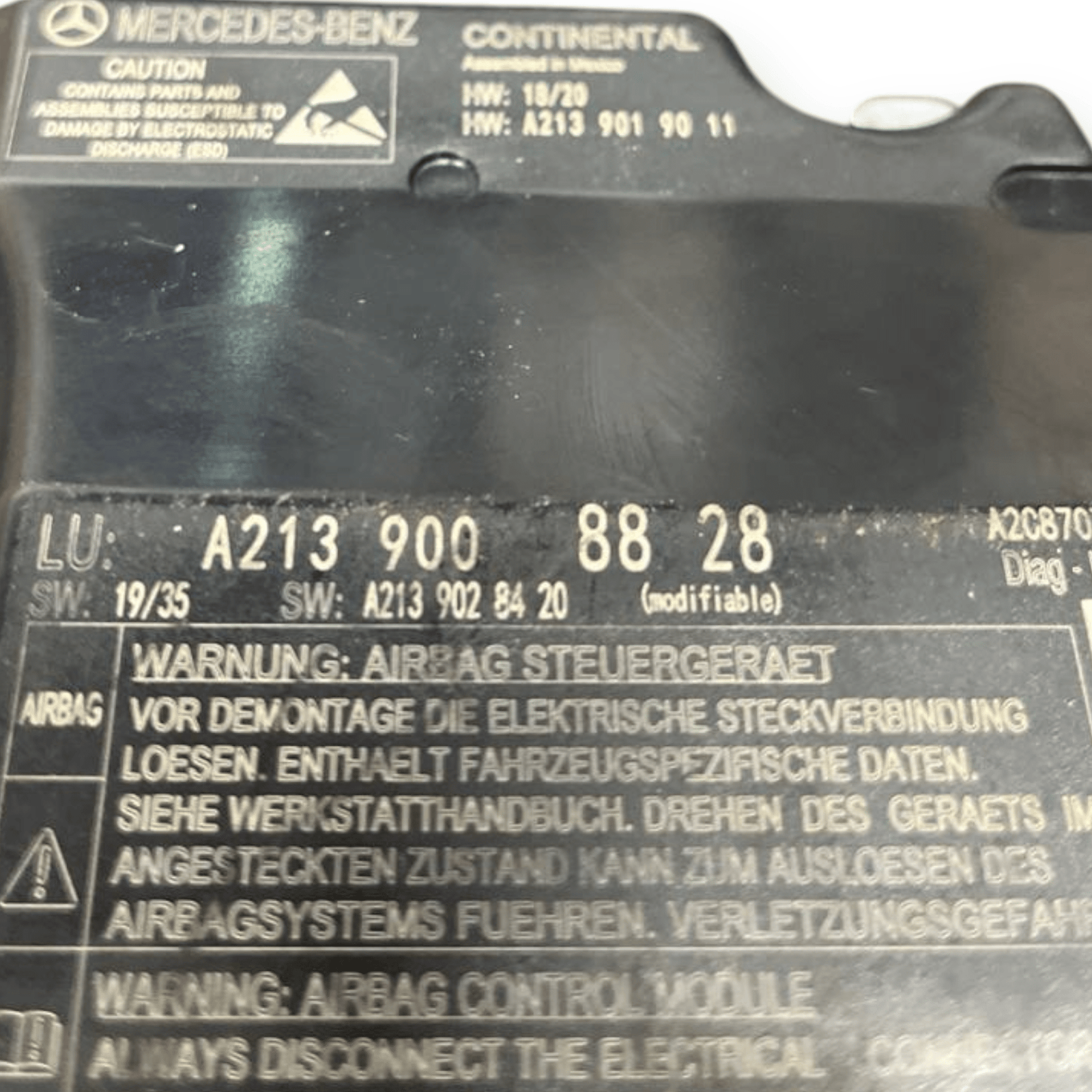 Centralina Airbag Mercedes - Benz Glc Coupè C253 2.0 Diesel (2016 al 2023) cod: A2139008828 - F&P CRASH SRLS - Ricambi Usati