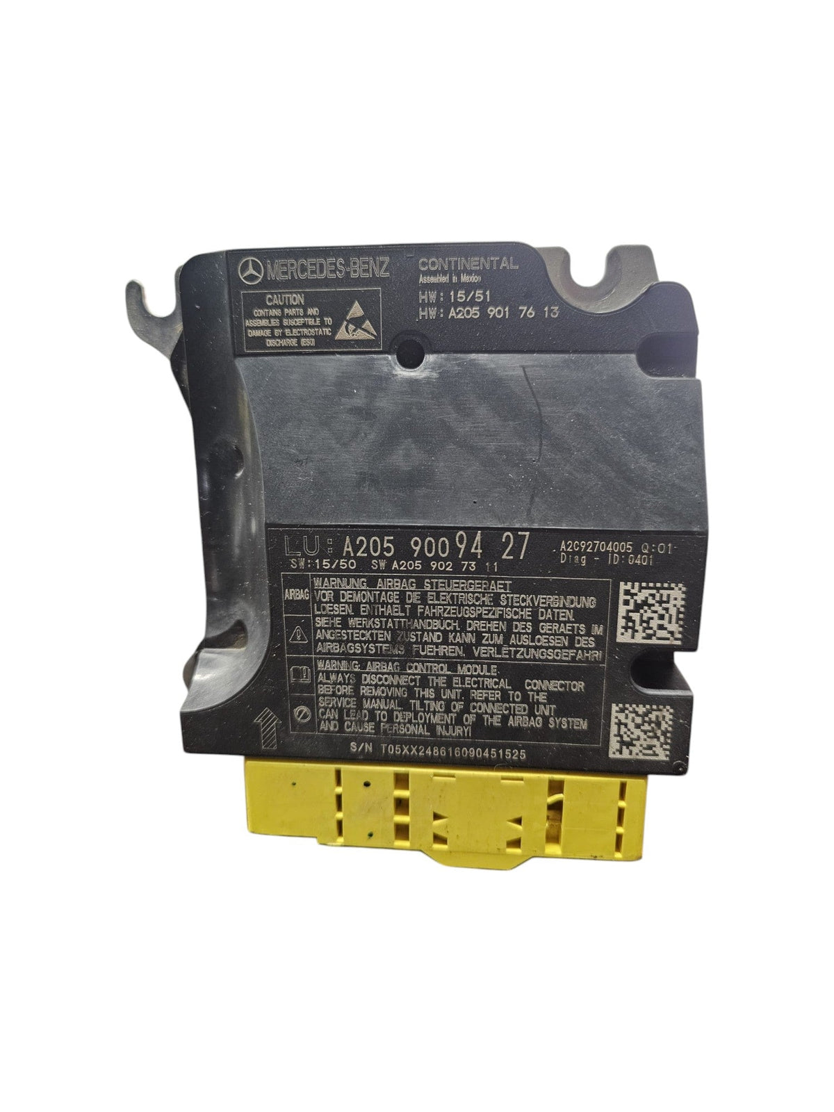 Centralina Airbag Mercedes Classe C W205 Cod:A2059009427 (2014 - 2021) - F&amp;P CRASH SRLS - Ricambi Usati