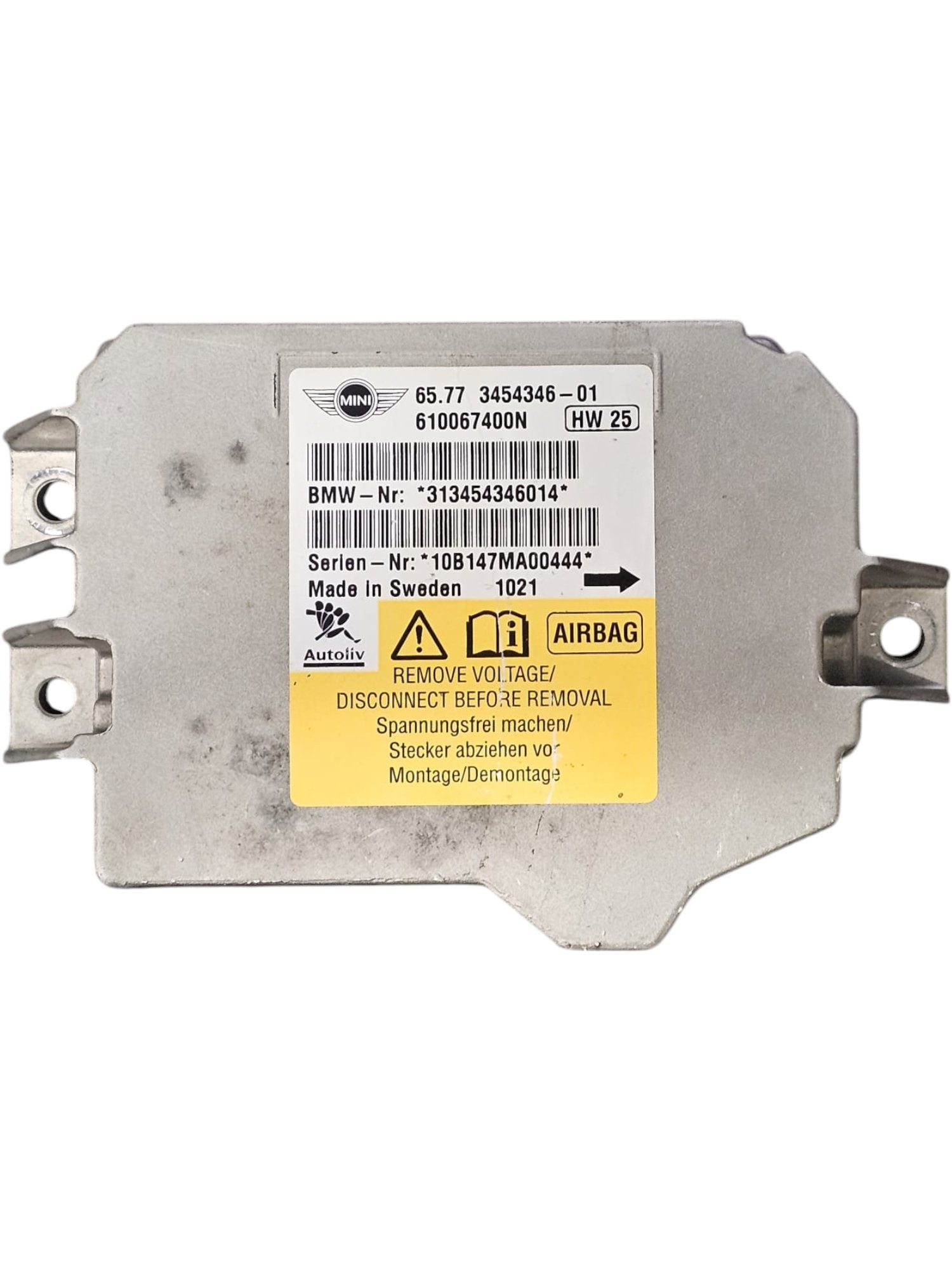 Centralina Airbag Mini Cooper R56 (2007 - 2013) Cod:313454346014 - F&P CRASH SRLS - Ricambi Usati