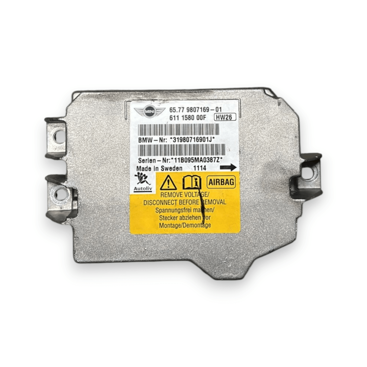 Centralina airbag mini coutryman r60 cod:9807169 - 01 (2010 - 2017) - F&P CRASH SRL - Ricambi Usati