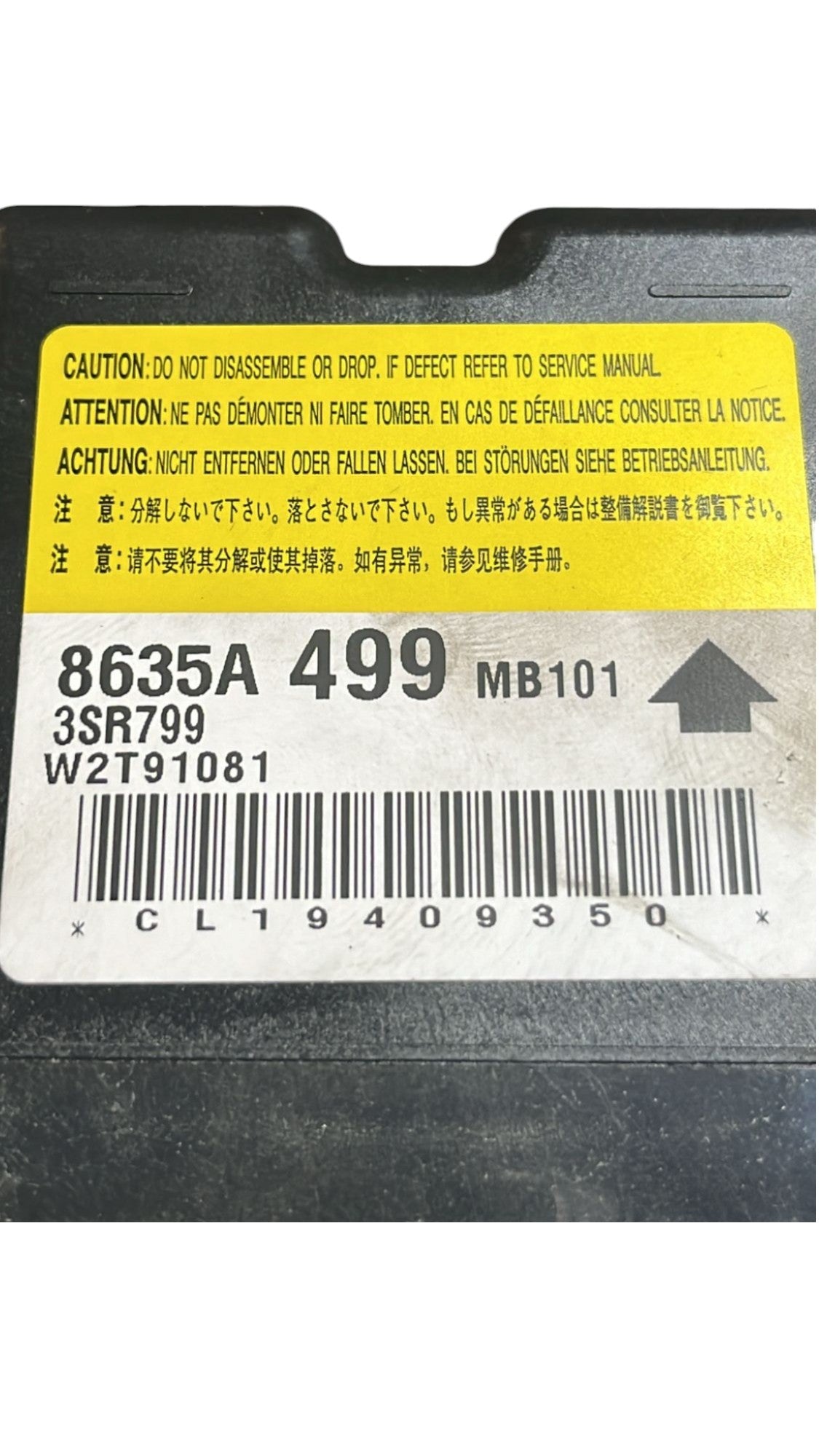 Centralina airbag Mitsubishi Space Star (2012 - >) cod.8635A499 - F&P CRASH SRLS - Ricambi Usati
