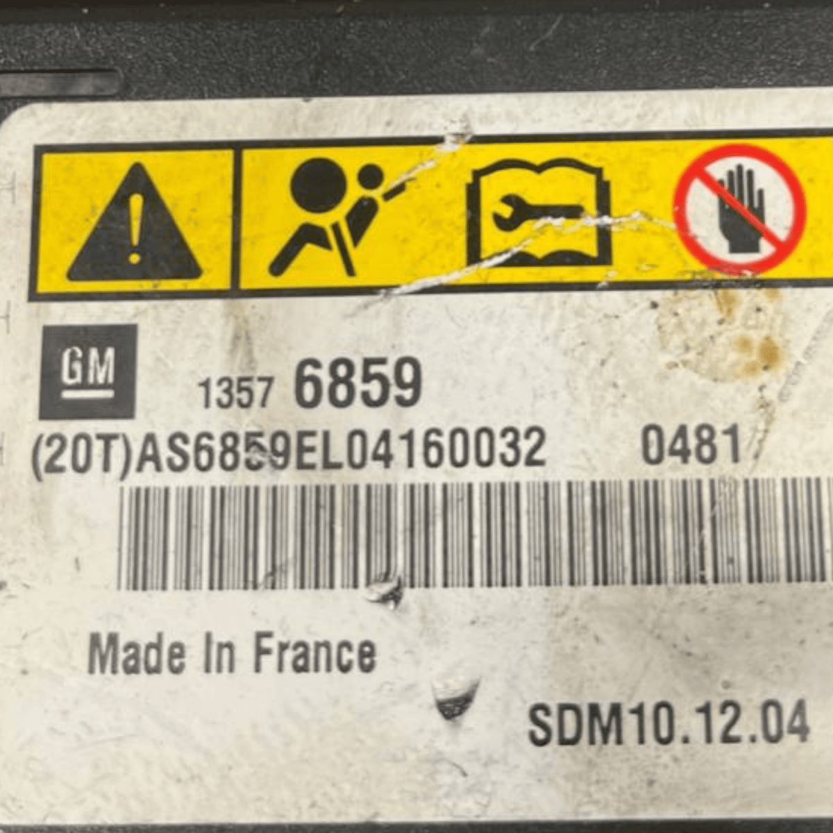 Centralina Airbag Opel Meriva B 1.4 Benzina (2010 al 2017) cod: 13576859 - F&P CRASH SRLS - Ricambi Usati
