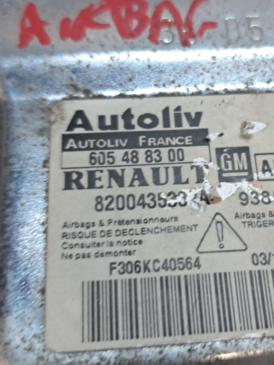 Centralina airbag Opel Vivaro (2006 - 2014) COD:8200435339A - 605488300 - F&P CRASH SRLS - Ricambi Usati