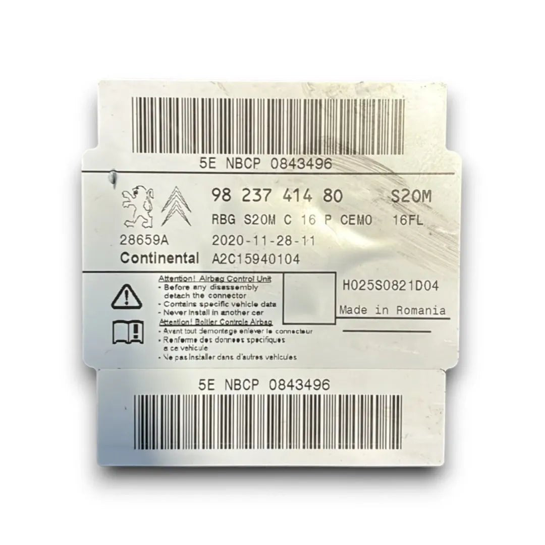 Centralina airbag Peugeot 2008 2019–2023 OEM 1678165980 - F&P CRASH SRL - Ricambi Usati