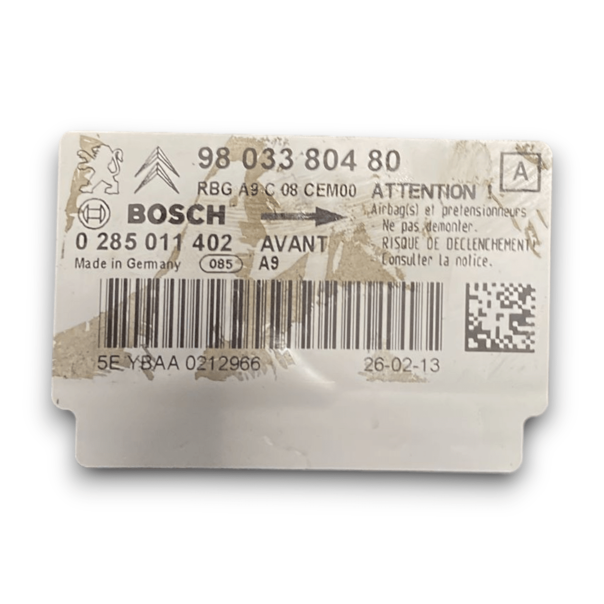 Centralina airbag Peugeot 208 cod . 9803380480 (2012 > 2019) - F&P CRASH SRL - Ricambi Usati