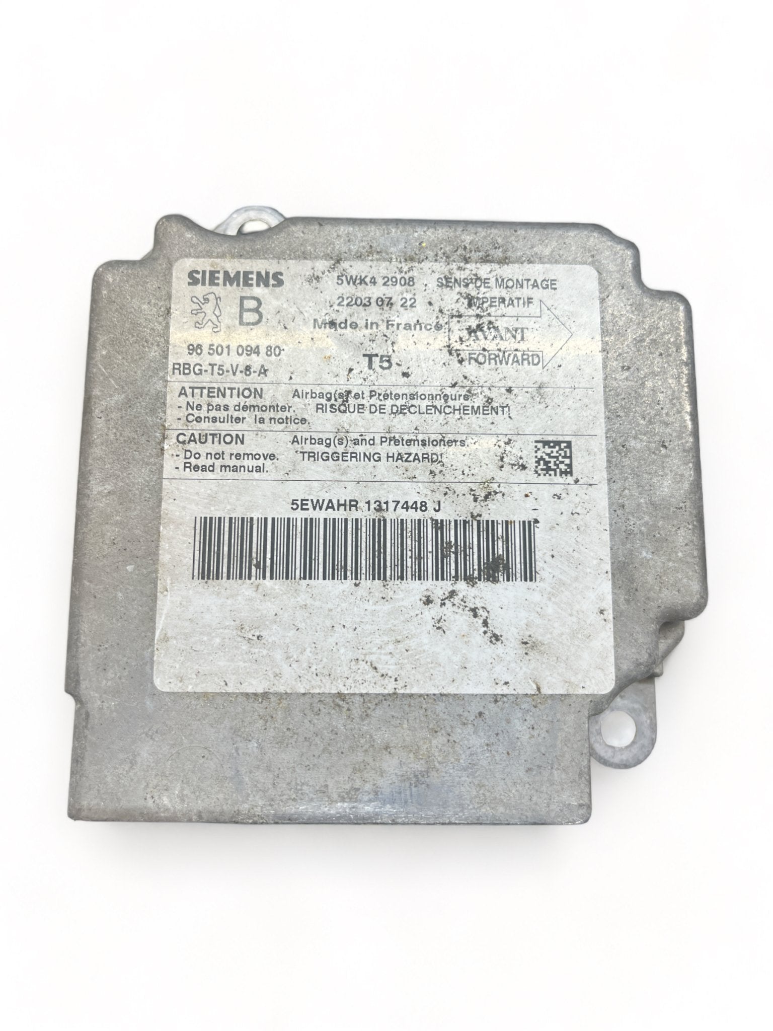 Centralina AirBag Peugeot 307 ( 2003 ) COD:9650109480 - F&P CRASH SRLS - Ricambi Usati
