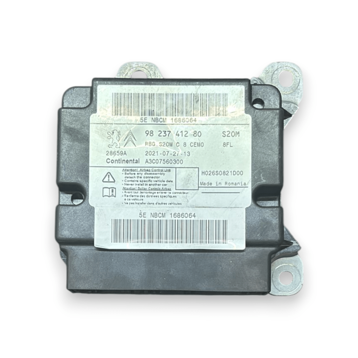 Centralina airbag peugeot partner III cod:9823741280 (2018 - ) - F&P CRASH SRL - Ricambi Usati