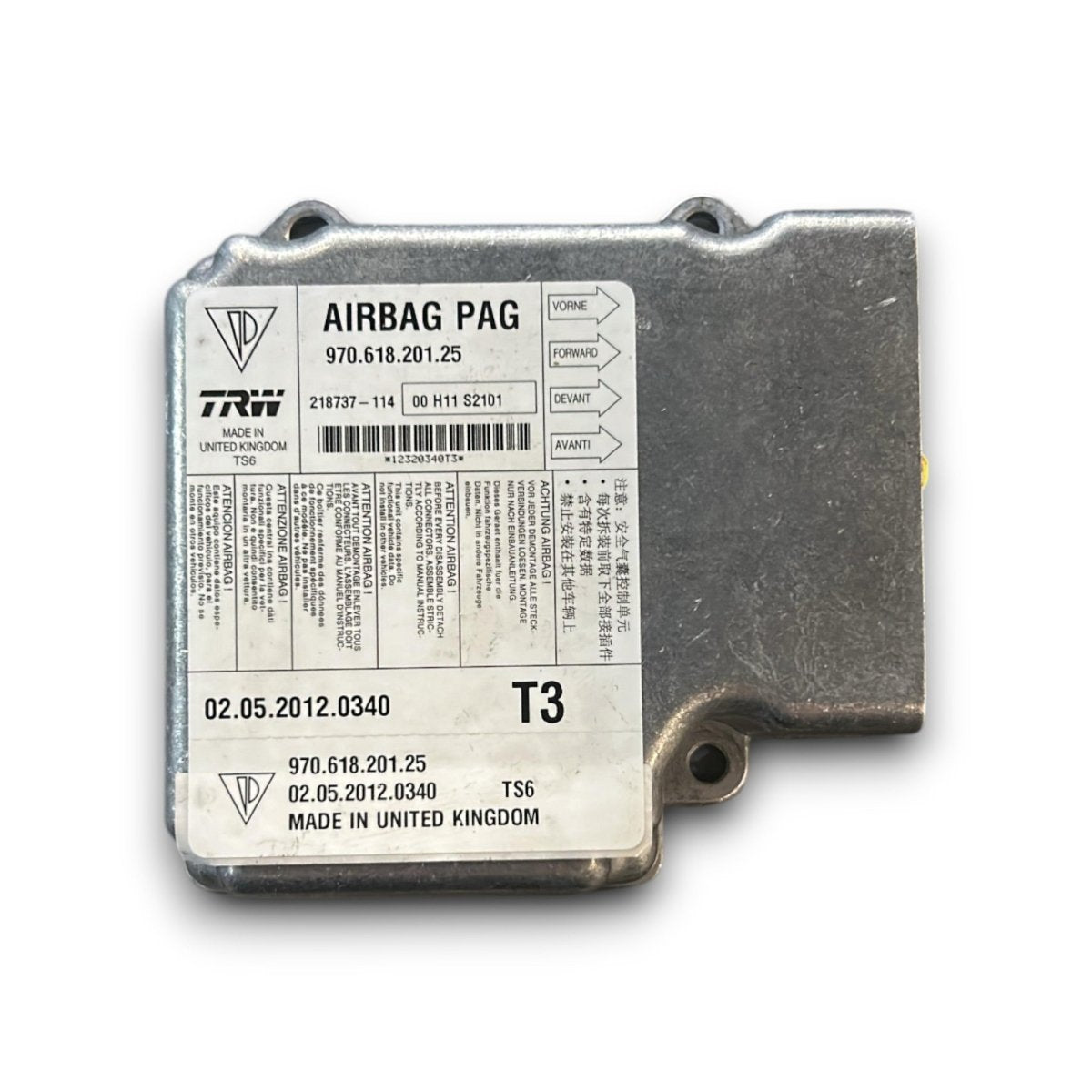 Centralina AirBag Porsche Panamera I (970) cod.97061820125 (2009 > 2016) - F&P CRASH SRLS - Ricambi Usati