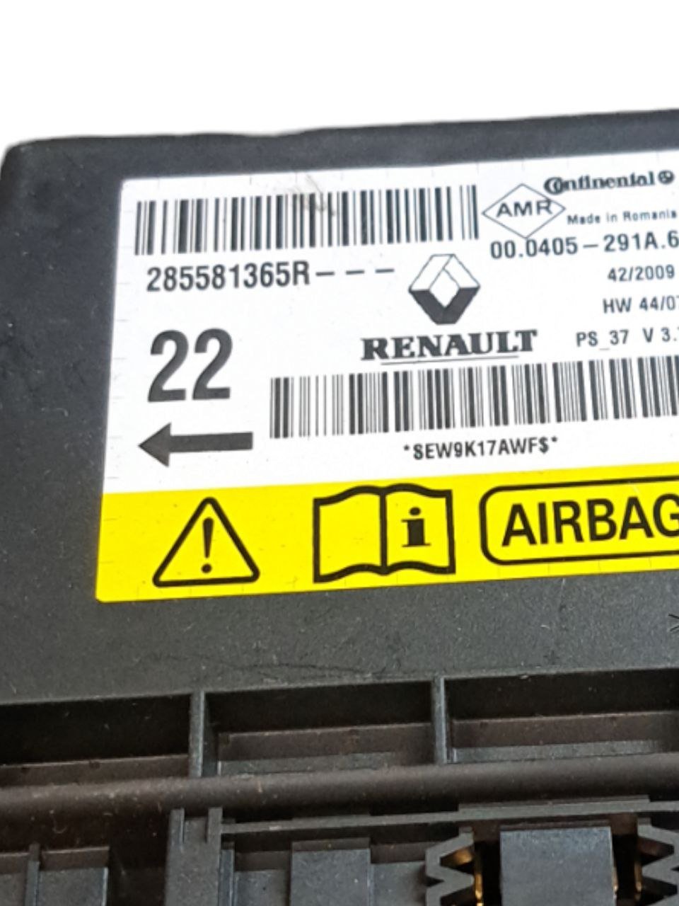 Centralina airbag Renault Megane III (2008 - 2016) COD:285581365R - F&P CRASH SRLS - Ricambi Usati