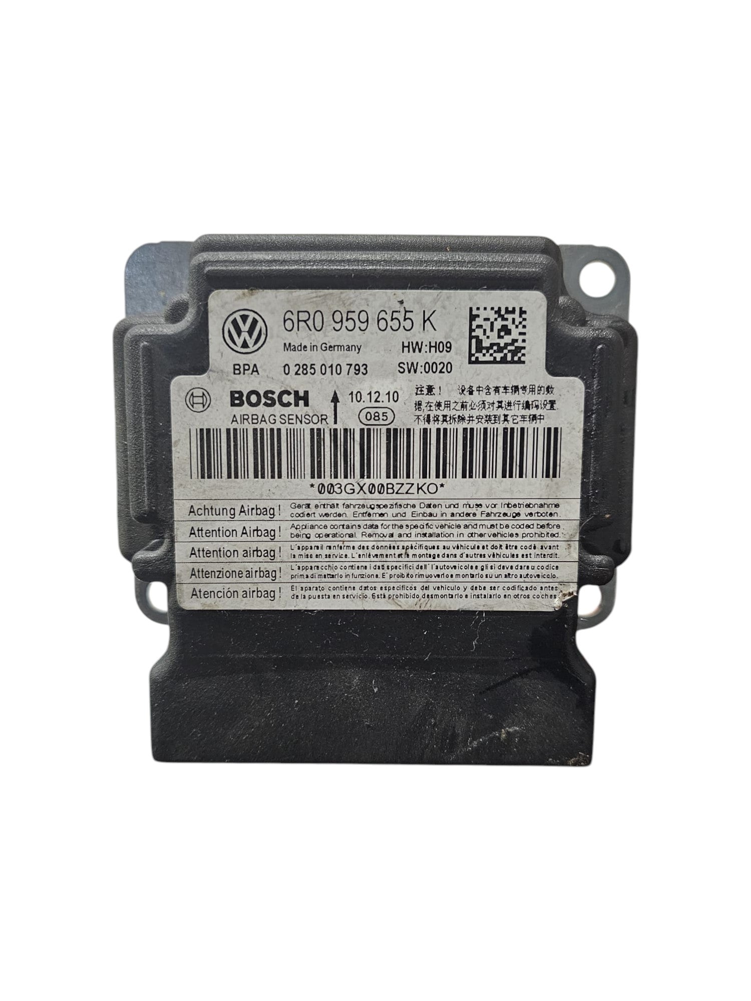 Centralina Airbag Seat Ibiza IV Cod:6R0959655K (2008 - 2017) - F&P CRASH SRLS - Ricambi Usati
