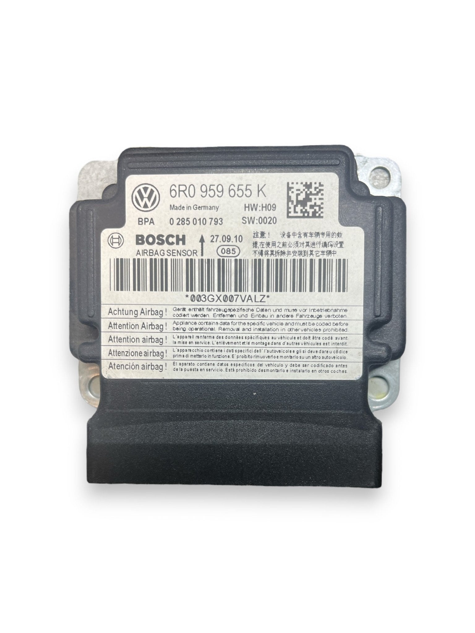 Centralina Airbag Volkswagen Polo 6R (2009 - 2017) COD:6R0959655K - F&P CRASH SRLS - Ricambi Usati