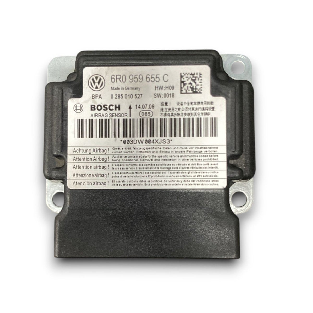 Airbag control unit volkswagen polo V code . 6r0959655c (2009 > 2017) - F&P CRASH SRL - Used Parts