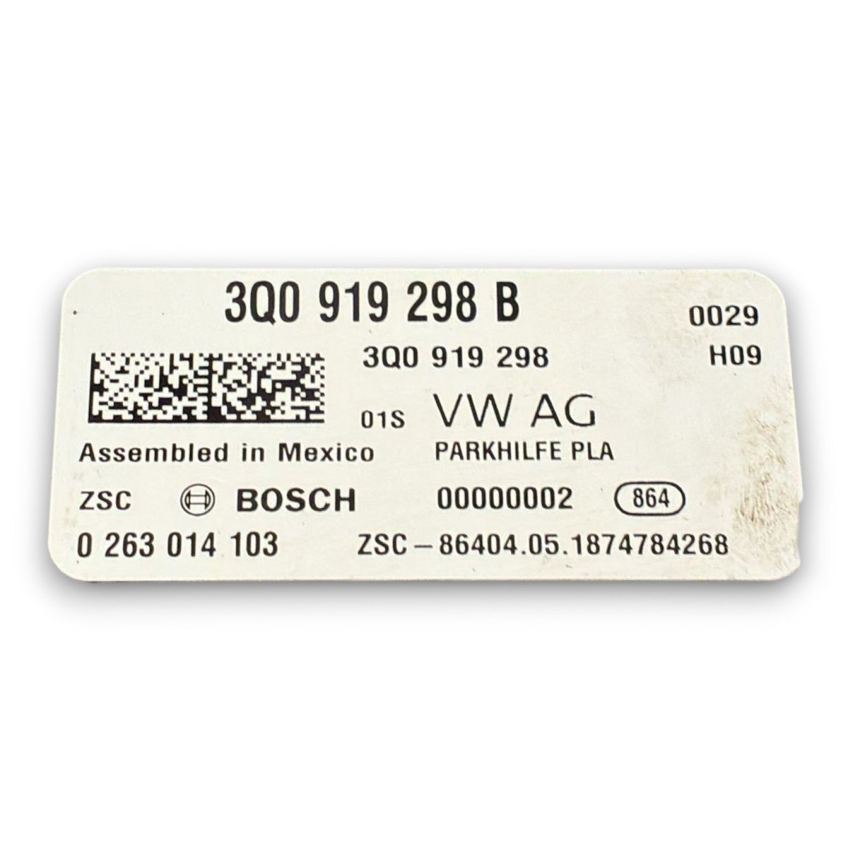 Centralina assistenza parcheggio Volkswagen Tiguan ad1 cod . 3q0919298b (2016 > 2024) - F&P CRASH SRL - Ricambi Usati