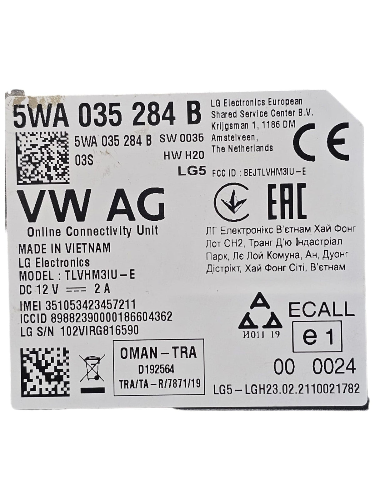 Centralina Autoradio Audi Q3 F3 Cod:5WA035284B (2018 - >) - F&P CRASH SRLS - Ricambi Usati