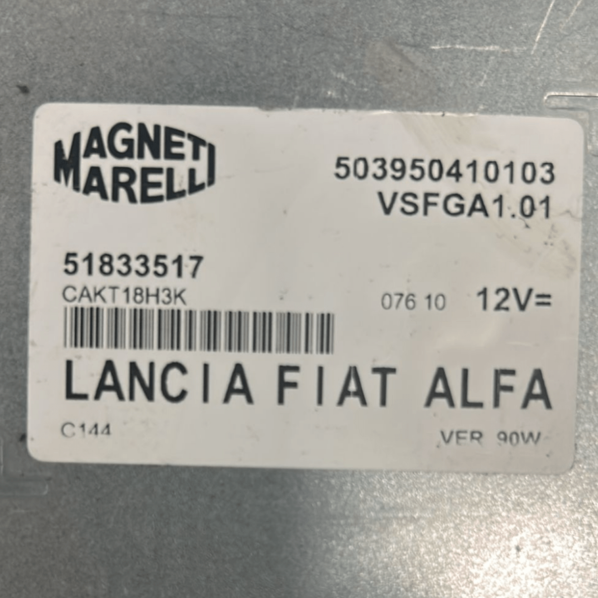 Centralina autoradio fiat punto evo cod:51833517 (2012 >) - F&P CRASH SRLS - Ricambi Usati