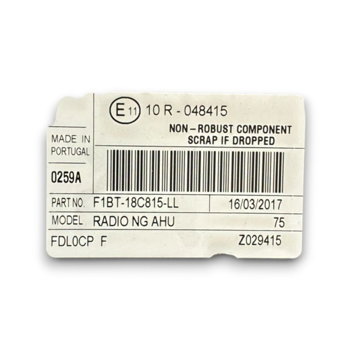 Centralina autoradio Ford Tourneo Connect II cod . f1bt - 18c815 - ll (2013 > 2021) - F&P CRASH SRL - Ricambi Usati