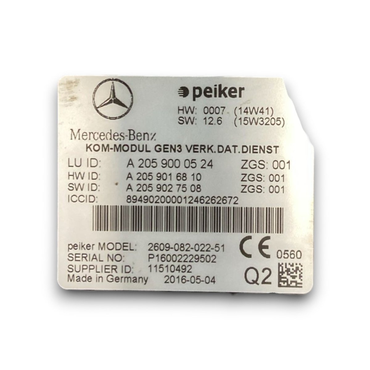 Centralina autoradio Mercedes - Benz Classe A W176 cod . a2059000524 (2012 > 2018) - F&P CRASH SRL - Ricambi Usati
