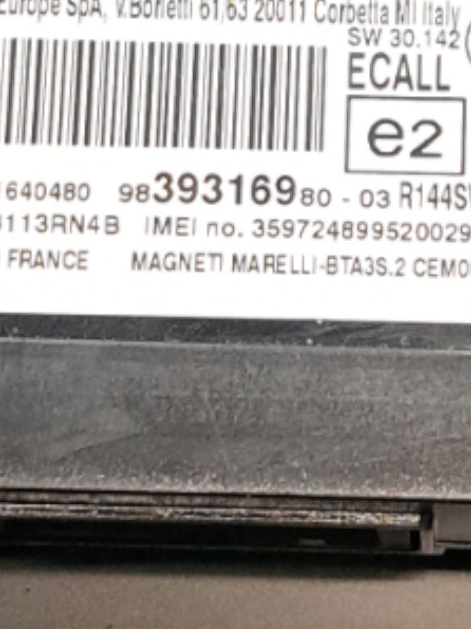 Centralina Autoradio Peugeot 208 / 3008 / 5008 / C5 / Vivaro (2019>) COD:9839316980 - F&P CRASH SRLS - Ricambi Usati